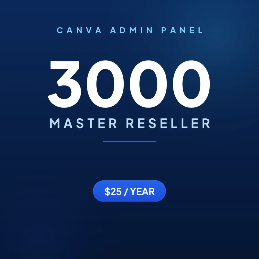 Canva Master Reseller Panel – 3000 Seats