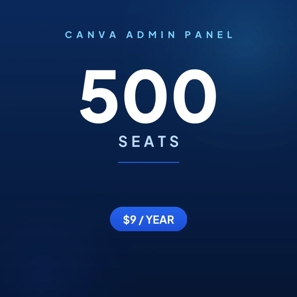 Canva Admin Panel – 500 Seats